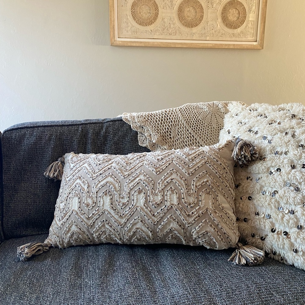 Decorative boho chic throw pillow